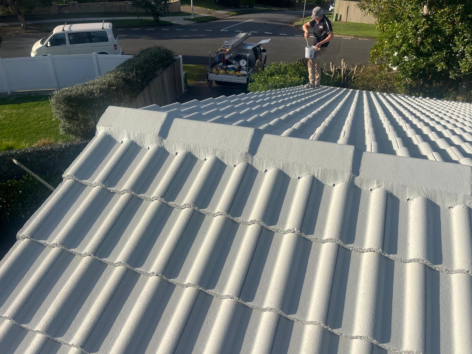 Inspecting and maintaining a tiled roof up close